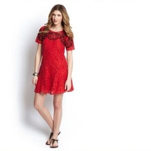 Free People Red Lace Dress